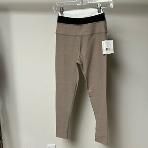 Beyond yoga horizon color block midi legging tricolor birch heather